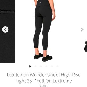 Lululemon Wunder under high-rise tight tight "25 full-on luxtreme